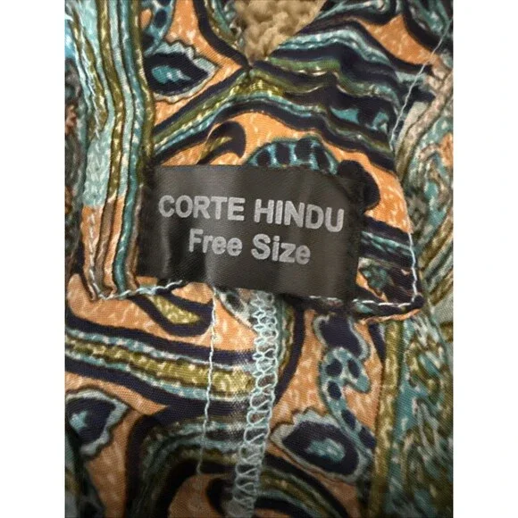 Corte Hindu 100% Silk Harem Jumpsuit Free Size NWT Festival Resort Summer (read) - Picture 8 of 12